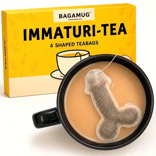 Funny Novelty Teabags Rude Willy Shape Joke Gift Stocking Filler Immaturi-Tea — image 1