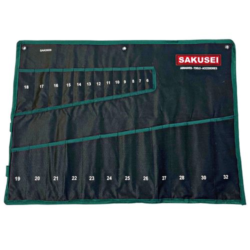 SAKUSEI 25pc Combination Spanner Set Metric 6 - 32mm Soft Grip with Storage Roll — image 5
