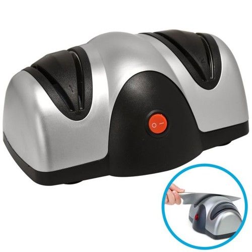 Professional Electric Two Stage Kitchen Knife Sharpener Grinds Sharpens Hones