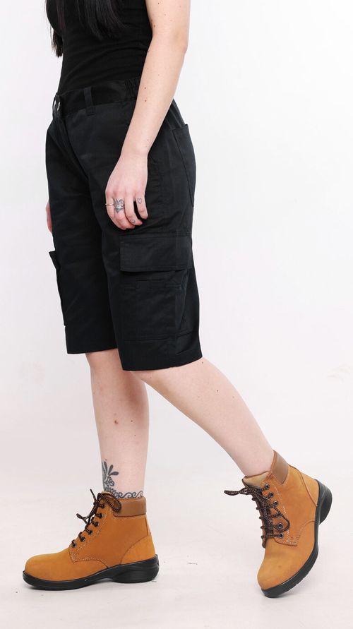 Ladies & Womens Cargo Combat Work Shorts by BKS Size 8 to 22 - PLAIN SHORT PANTS — image 3
