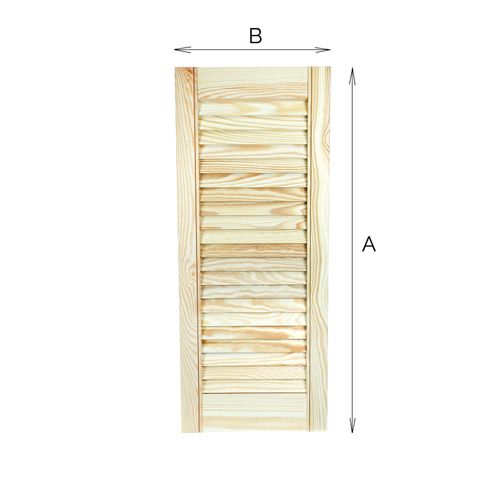 Louvre Door Wood Door Open Natural Pine 21mm Wardrobe Kitchen unit Doors — image 2