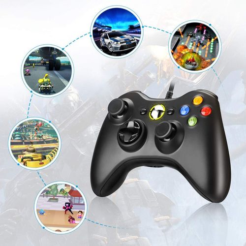 *BOXED* BLACK BRAND NEW USB WIRED CONTROLLER FOR XBOX 360 PC WINDOWS UK SELLER — image 11