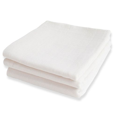 10x Muslin Squares Large Baby Muslins Cloths 100% Cotton Bibs 70x70cm