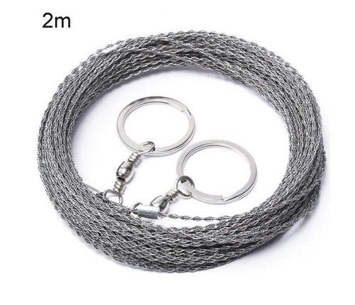 2M Pocket sized stainless steel Wire Saw, for Bushcraft, hiking and wild camping