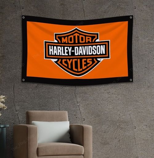 Harley Davidson Motorcycles Flag 3x5 Ft Show Garage Banner Man Cave Wall Decor
