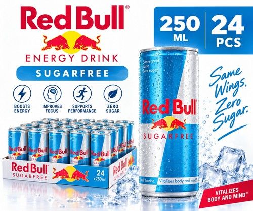 Red Bull Energy Drink 250 ml (24 Pack) Sugar Free