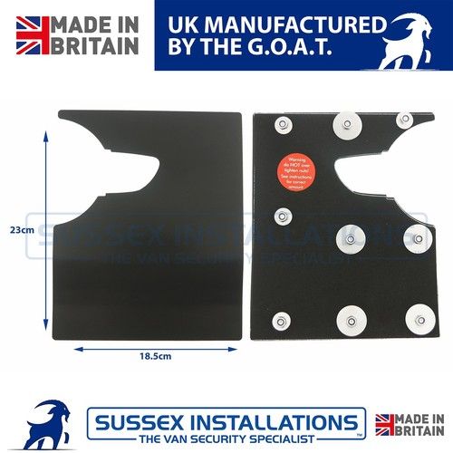 Van Security Shield For Dispatch Expert Proace Vivaro Scudo Rear Door Black