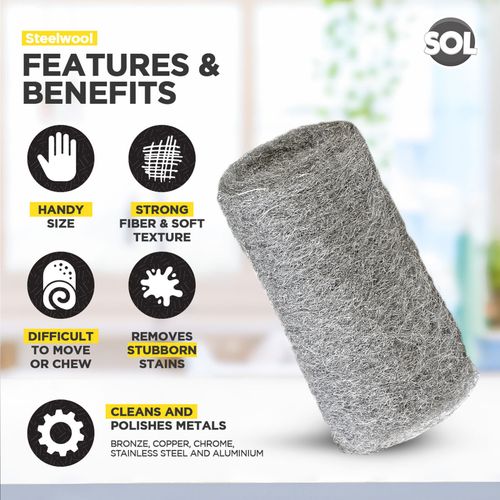 24 Steel Wire Wool Pads | Top Quality Fine Grade Super Ultra Fine For Rats Mice — image 5
