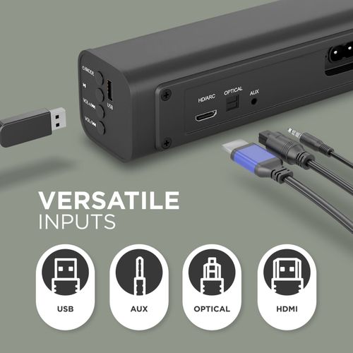 TV Sound Bar Bluetooth 5.3 HDMI ARC Optical AUX USB Wireless Speaker 30W — image 6