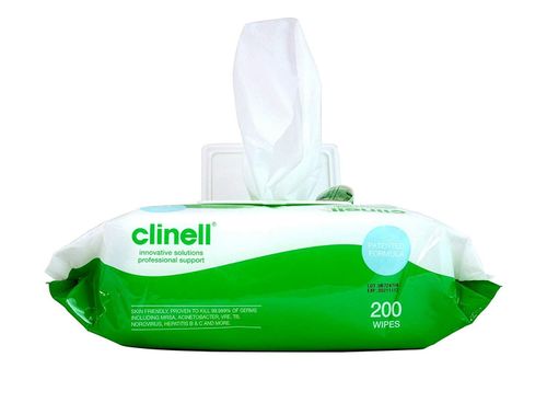 2 x CLINELL WIPES ANTIBACTERIAL WET WIPES KILLS 99.9% GERMS 200 WIPES PER PACK — image 7