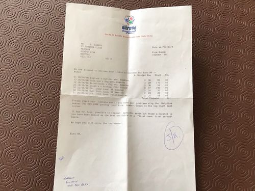 Euro 1996 Championship - Supporters Match Ticket Package, Very rare & Unique Set — image 5