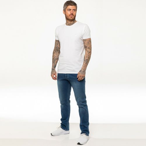 Enzo Straight Leg Jeans Mens Regular Fit Stretch Denim Trouser Pants All UK Size — image 6