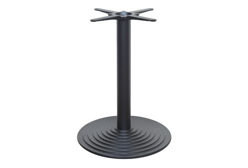 black premium cast iron table base dining restaurant cafe pub pyramid - round — image 1
