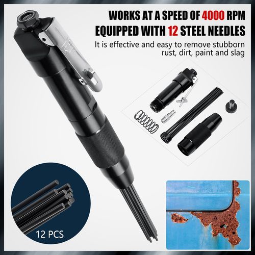 Air Needle Scaler Descaler Needle Gun Hammer Rust Remover De-ruster 12 Needles~ — image 2
