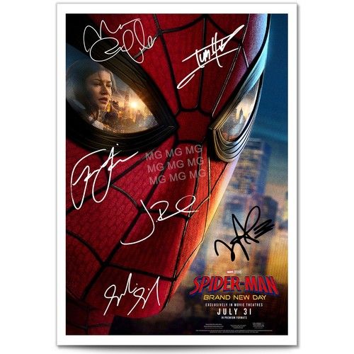 Spider-Man Brand New Day Movie Cast Signed Poster Autograph Memorabilia Film