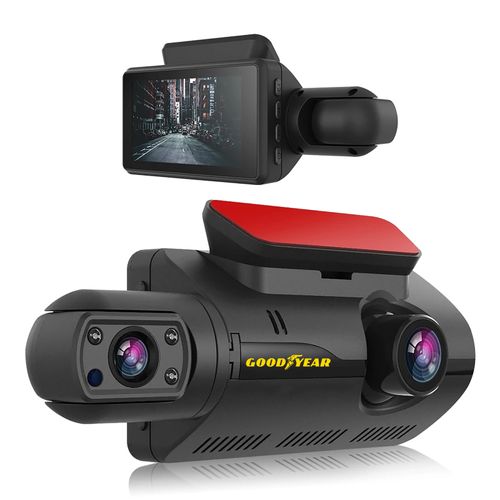 Goodyear Dual Lens Car Dash Cam with Front Rear Internal Camera HD Dashcam Taxi — image 4