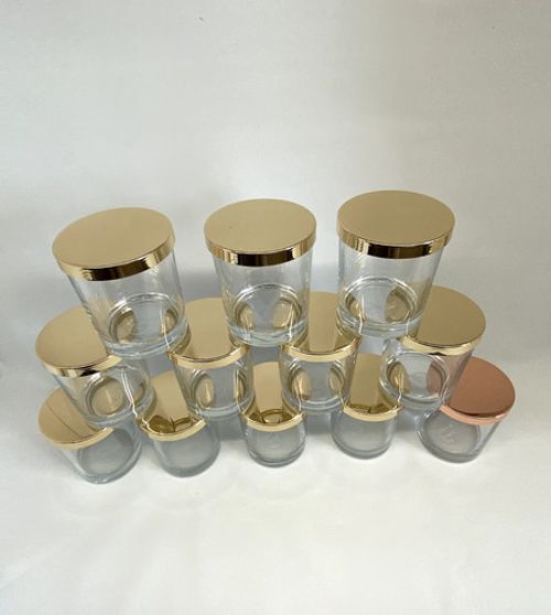  Candle containers jars with Lids and gift boxes, 12 Set of 7 OZ glass jars