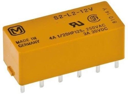 Panasonic DPDT PCB Mount Latching Relay - 3 A  12V dc