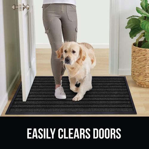 Large Heavy Duty Non Slip Rubber Back Door Mat Barrier Hallway Kitchen Floor Rug — image 4