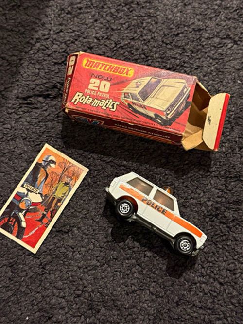 Matchbox 1-75 No.20 Range Rover Police Patrol Boxed 1976 1:64 White/Orange