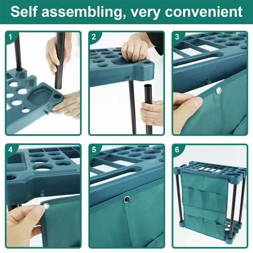 Heavy Duty Garden Tool Organizer Rack Storage Holder Rake Garage Equipments UK — image 7