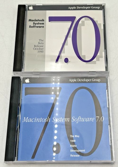 1990 MAY & OCTOBER APPLE DEVELOPER GROUP 7.0 MACINTOSH SOFTWARE BETA RELEASE