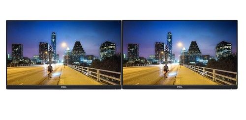 2 X  DELL / HP  -  1920 x 1080  Full HD FRAMELESS HDMI MONITOR SCREENS .