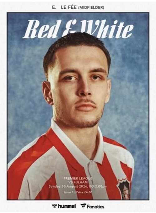 Sunderland v Fulham 30/8/26 programme  and team sheet