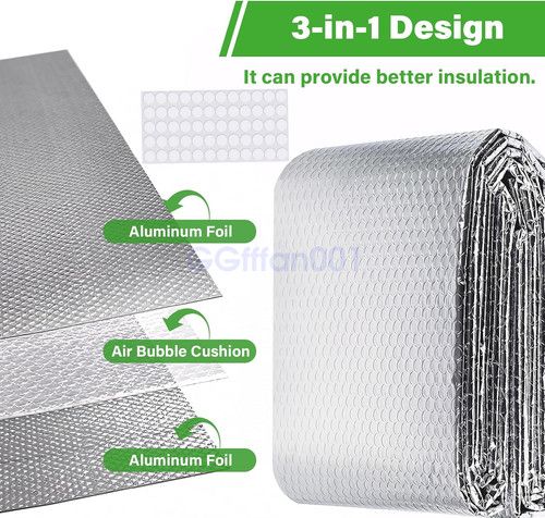 120cm x 60cm Double Foil Radiator Insulation Heat Reflective Energy Saving