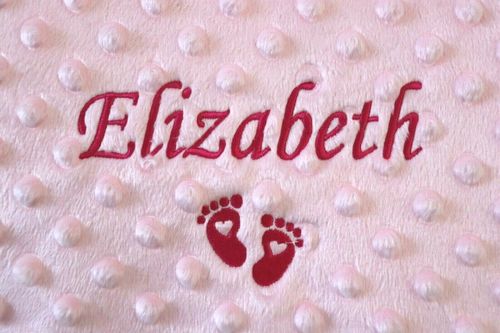 PERSONALISED BABY BLANKET EMBROIDERED SOFT BUBBLE ITALIC FONT BABY BOY GIRL GIFT — image 10