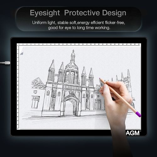A4 LED Drawing Copy Board Tracing Light Pad Stencil Slim Drawing Art Craft Table — image 2