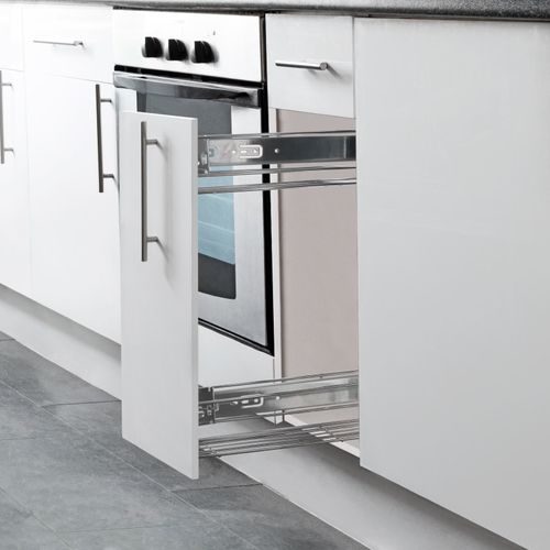 150mm Pull Out Wire Basket Kitchen Larder Base Unit Cupboard Drawer Storage — image 5