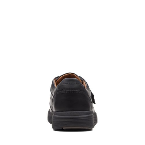 Clarks Mens Un Abode Strap Loafer Black Leather Loafers,Riptape — image 6