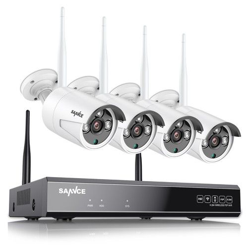 SANNCE 3MP Wireless CCTV Camera System Two-Way Audio Wifi 5MP 10CH Video IP NVR