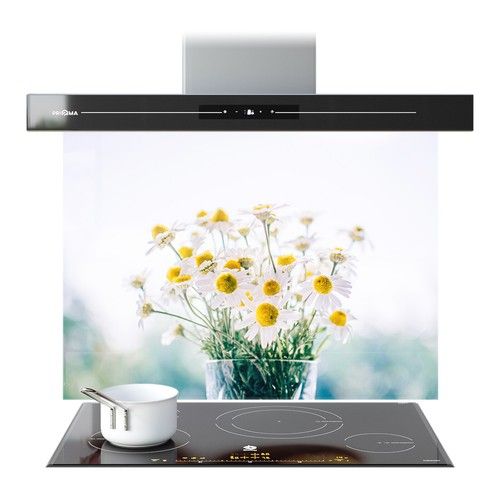 Glass Backsplash Kitchen Hob Splashback Panel ANY SIZE Daisy Bouquet Flowers WxH