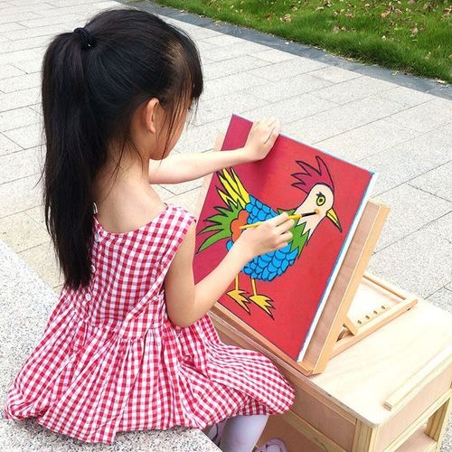 Adjustable Wooden Artist Workstation A3 Drawing Board Easel Art Craft Table Desk — image 9