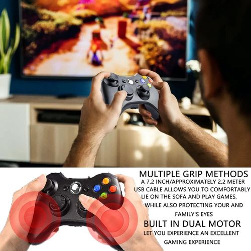 *BOXED* BLACK BRAND NEW USB WIRED CONTROLLER FOR XBOX 360 PC WINDOWS UK SELLER — image 5