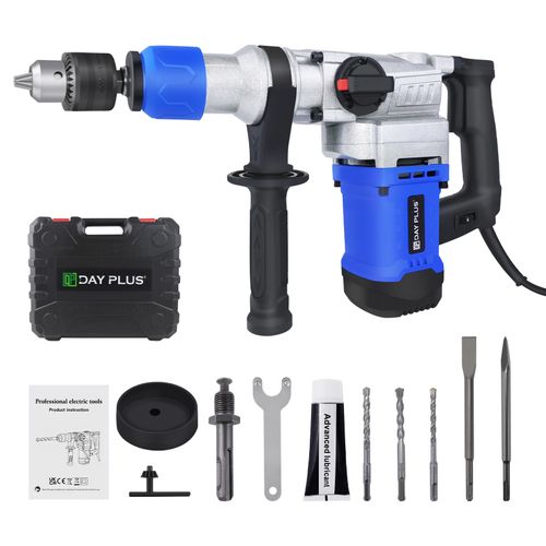 Electric Demolition Rotary Jack Hammer Drill Concrete Breaker W/Case Heavy Duty  — image 4