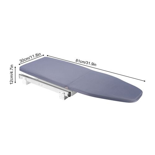 180° Rotation Retractable Ironing Board Closet Folding Pull-Out Stow Away Gray — image 2