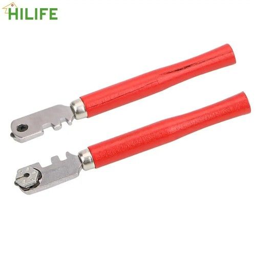 6-Wheel Glass Cutter – Wooden Handle for Mirror, Tile & Window Cutting