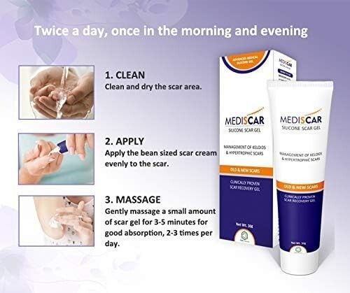 Silicone Gel for Scar Treatment - Mediscar (Acne, Wound, Burn, Spots Marks) 30g — image 4