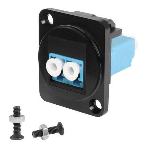 LC Fibre Optic Panel Mount Adapter Socket for Network Cabling