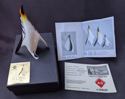 Cmielow Porcelain Penguin. Ltd Edt 39/124 - Boxed - H. Orthwein