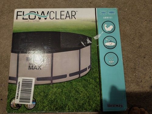 Bestway Flowclear Round Pool Cover 3.66m for Steel Pro Above Ground Pools 58037