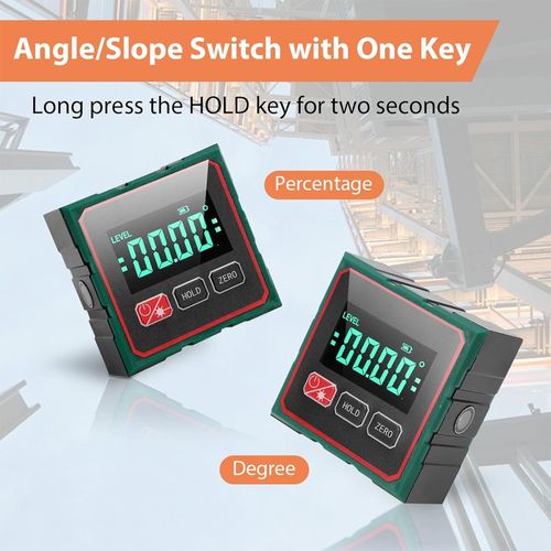 Magnetic Digital Angle Finder &Electronic Laser Digital Spirit Level LCD Display — image 13