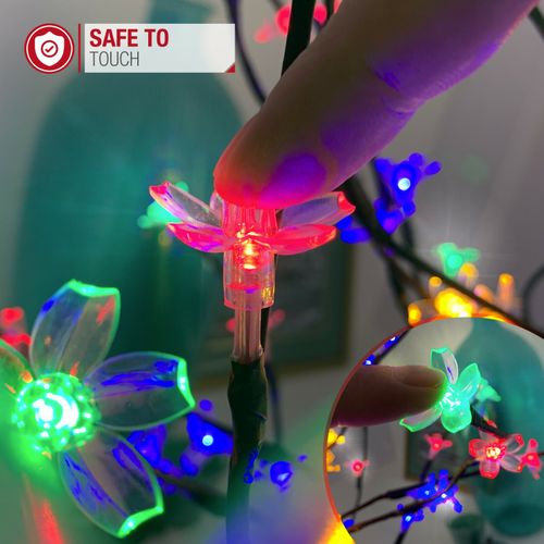 5/6/7 FT Cherry Blossom Tree Pre-Lit Outdoor Christmas LED Lights - Multi Colour — image 3