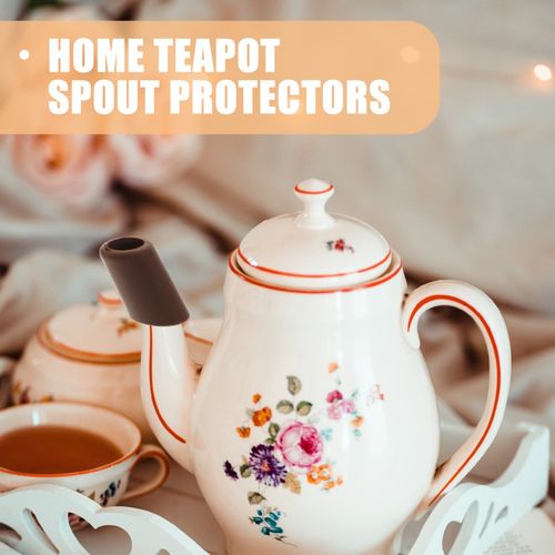 3Pcs Reusable Silicone Kettle Spout Covers Practical Tea Pot Protective Sleeves — image 2