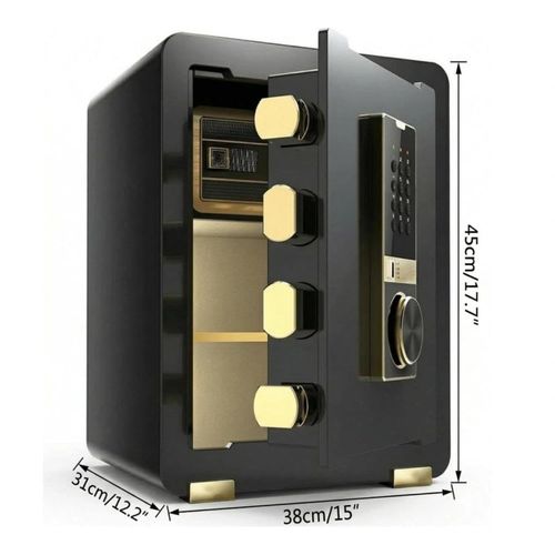 39L Security Safe Hidden Drawer Digital Steel Safe Box Dual Alarm Wall Mountable — image 2