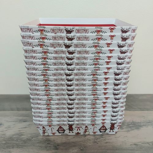 Christmas Cardboard Gift Trays x19 Hamper 20x15x5cm Sweet Treat Boxes Xmas Eve — image 7
