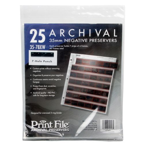 20x Print File Archival 135 35mm Negative Pages Sleeves Film Preservers 35-7BXW — image 2